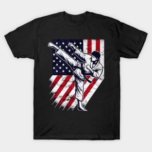 USA Karate Kick T-Shirt